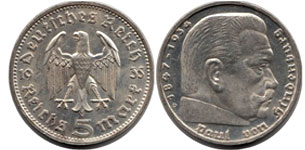 Немецкие марки времен третьего Рейха (1933-1945)
