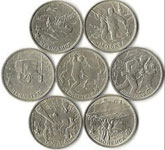 2-рублевые монеты 2000 года из серии «Города–герои»